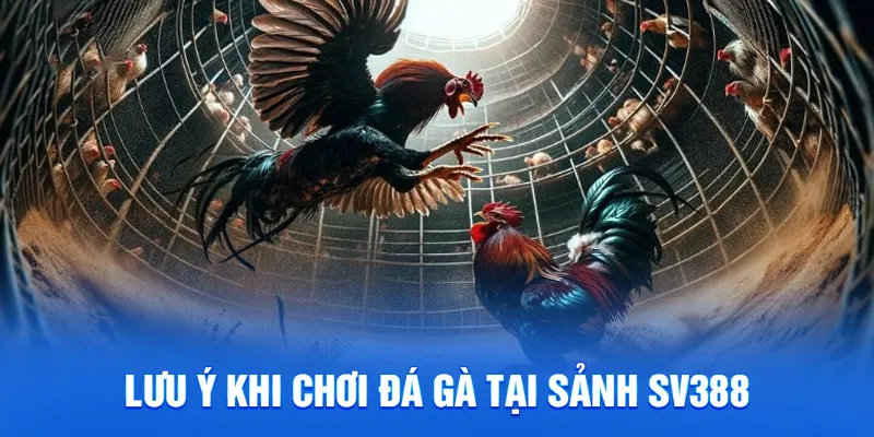 Sảnh SV388 - Sảnh Đá Gà Trực Tuyến Uy Tín Hàng Đầu Châu Á 3 Lưu ý khi chơi đá gà tại sảnh SV388
